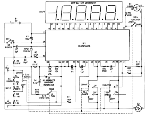 单片机数显电压表_基于单片机的数字电压表电路原理图